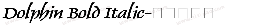 Dolphin Bold Italic字体转换